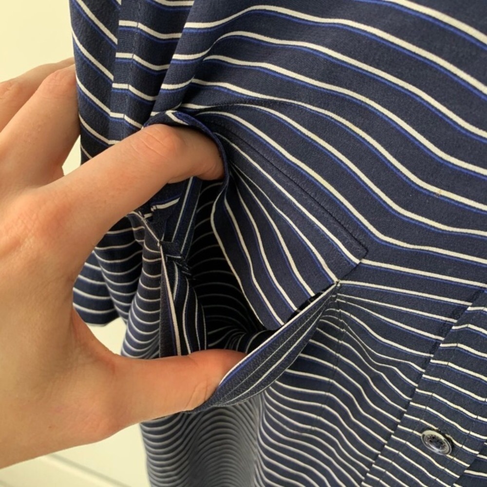 EQUIPMENT 100% Silk Colorblock Shirt Dress - Picture 5 of 7